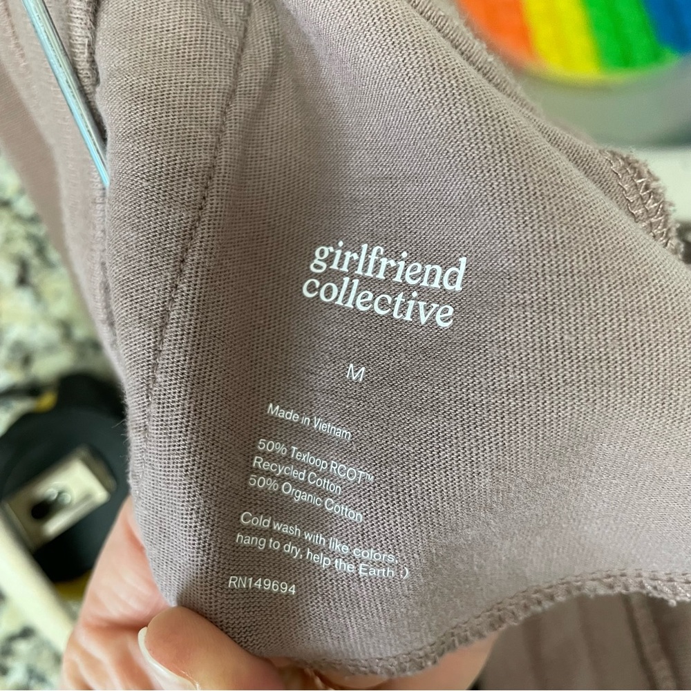 Girlfriend Collective 50/50 Sweat Short in Taro - Picture 5 of 5